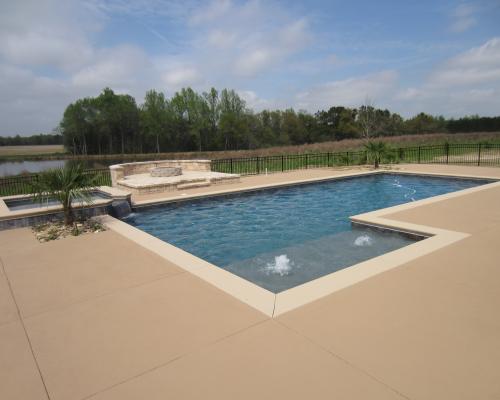 Madison swimming pool construction with precise layout and premium materials.