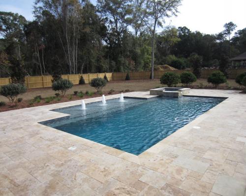 Tallahassee swimming pool construction with modern layout and durable finishes.